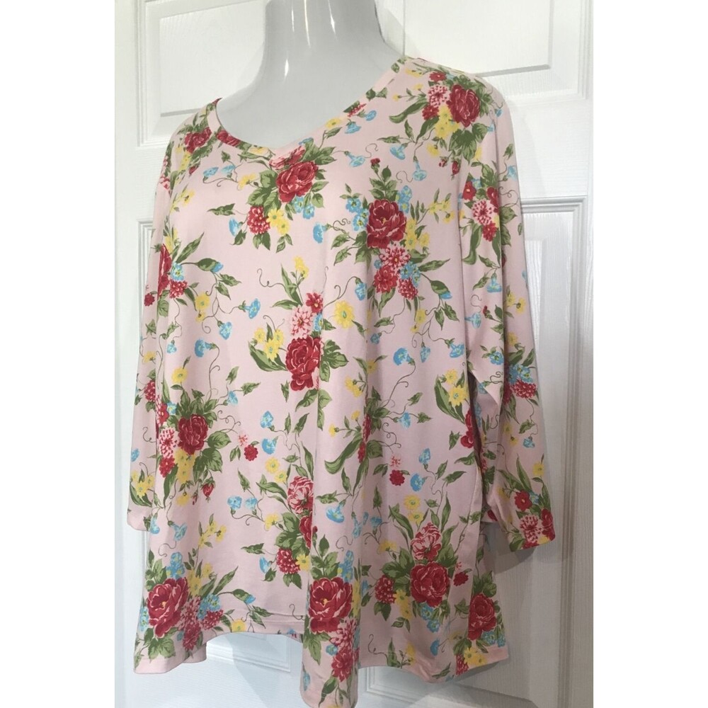 The Pioneer Woman V-Neck Plus Size Knit Shirt Women's Top 3XL